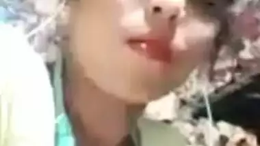 Village girl showing to lover on video call