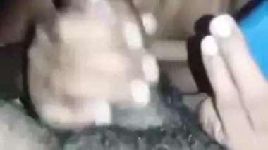 Horny desi wife playing with hubbys thick cock