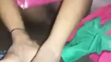 Desi slut riding dick of her customer at his home