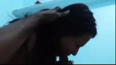 Indian house wife blowjob to husbands friend which she receives as a dare