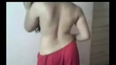 Indian Aunty In Red Saree Seduces Husband