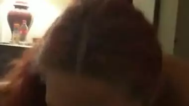Indian cock suking red head (not natural)
