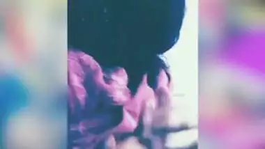 Indian female in a hijab doesn't show her face but XXX natural boobs