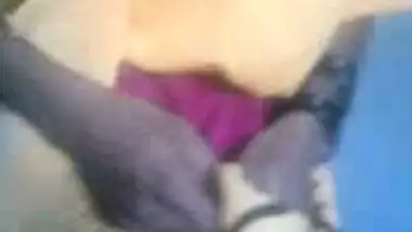 Girl removing dress showing her Boobs and Pussy