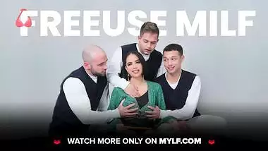 GotMylf - Horny Stepson Whips Out His Big Cock And Feeds Lonely Housewife Anissa Kate While Cleaning