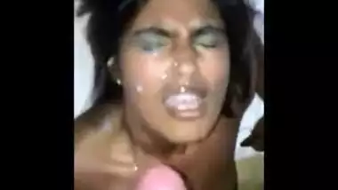 Indian bhabhi Face covered with cum 