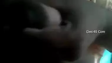 Sweet Indian sexpot provocatively touches juicy XXX boobs at home