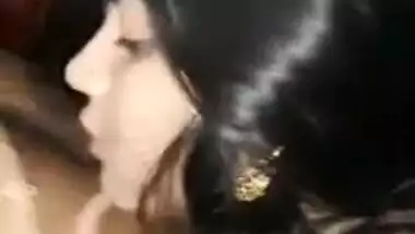 Man films Desi wife with a nose piercing sucking his XXX zucchini