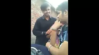 Indian village girl outdoor threesome sex video