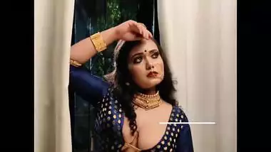 Indian model bold shoot for diwali with open blouse