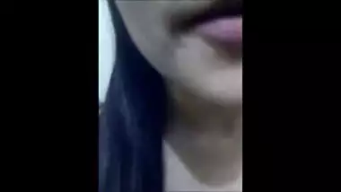 Indian girlfriend exposes her huge boobs and pink pussy for lover