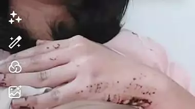 First time topless video making of hot girlfriend