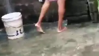 Beautiful Babe was Secretly Recorded by Her Neighbour while Having a Bath