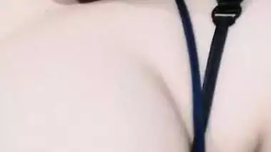 Sexy indian girl showing boob and fingering pussy 1