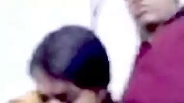 Indian blowjob of a desi college girl during the class