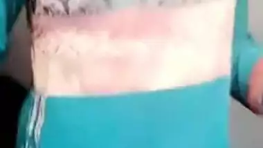 Beautiful village wife showing her cute boobs