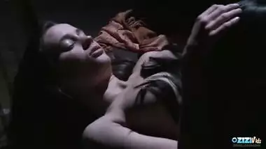 Two naughty brunette chicks licking each other's cunts on the couch