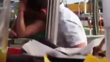 Hot girl romance with her bf open place