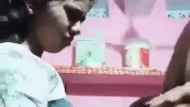 Young lesbian sisters boob sucking play