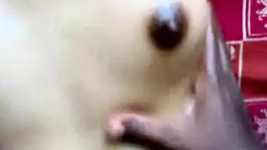 Slim girl boobs massage by lover