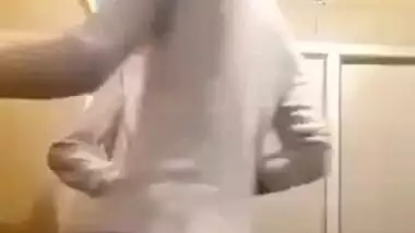 Desi college girl having fun in bathroom