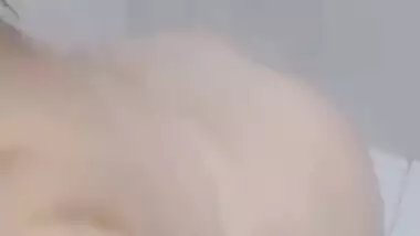 Granny enjoying shower and making video for lover