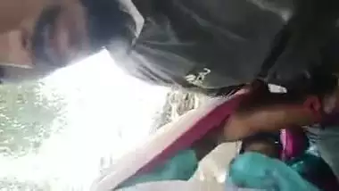 Outdoor MMS video of Desi whore stroking and sucking XXX phallus