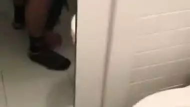 Indian babe fucks like a slut in the bathroom in NRI porn