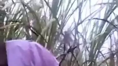 Hairy girl from the village making out in field