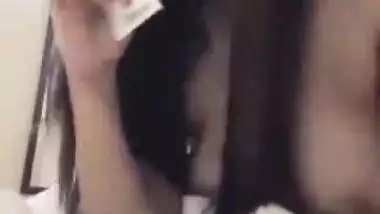 Punjabi girl with papaya boobs taking condom