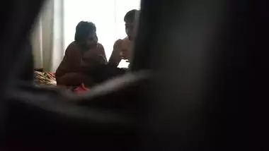 Hidden cam scandal of a busty maid and her boss