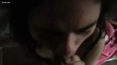 Desi Girlfriend Giving Blowjob To Boyfriend On Staircase