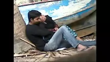 Horny couple outdoor quick sex