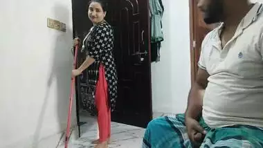 Busty wife helps her husband in jerking in desi couple sex