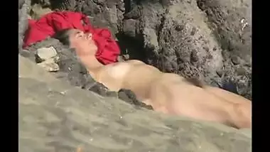 German Lady On Beach