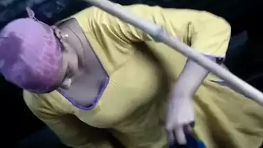 XXX Spy cam video of my old BBW desi mother-in-law taking shower