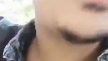 Desi hijab girl smooching and boobs pressing