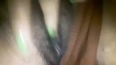 Rubbing wet pussy and big boobs