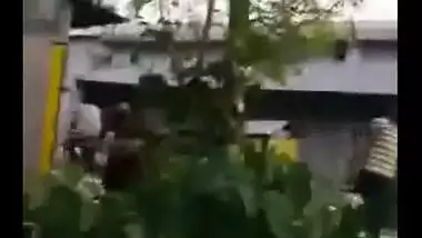 Indian aunty outdoor bath after sex mms