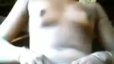 Cute Dehati bawdy cleft show of a slim village beauty