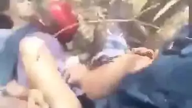 College girl fucked by BF in Forest