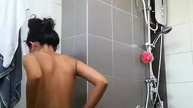 Cute Tamil girl stripping nude bathroom video