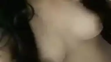 Cute girl showing her boobs