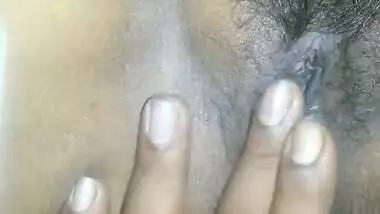 Playing with wet hairy Pussy