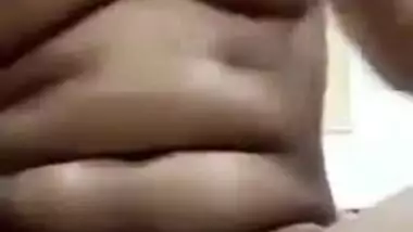 Horny girl masturbating using Cucumber