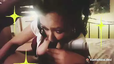 Bangla lady enjoys cock sucking and ball licking