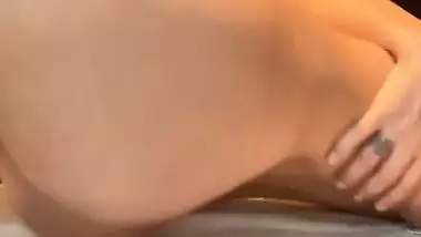 Beautiful girl show her cute boob selfie cam video-3