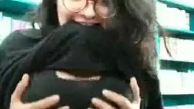 Indian College Girl Showing Hot Boobs In Library