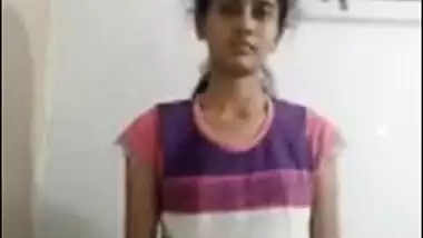 Skinny Indian girl fingering pussy on cam for her boyfriend
