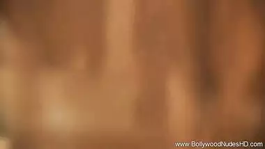 Lovely Desi Indian Touches Her Bronze Skin